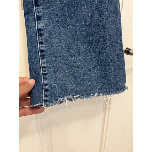Mother Jeans The Weekender Fray Sz 25 Blue Mid Rise Flare Denim I wet my plants - Picture 2 of 14